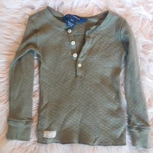 Olive green long sleeve shirt